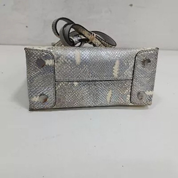 Michael Kors Metallic Faux Snakeskin Purse Crossbody Animal Print - Picture 3 of 13